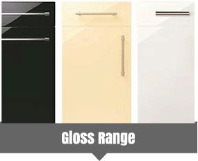 Gloss Range Kitchen Doors supplied and fitted by  Kitchen Makeover, Laois, Ireland