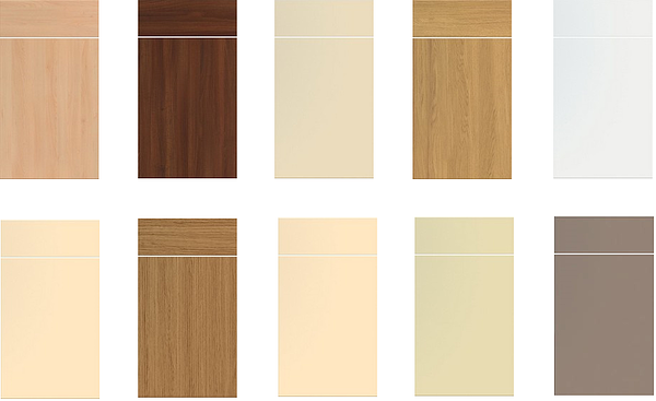 Kitchen Doors, Laois | Available in 20 colours with wood grain & solid colours replacement doors to complete your kitchen - from Kitchen Makeover, Ireland